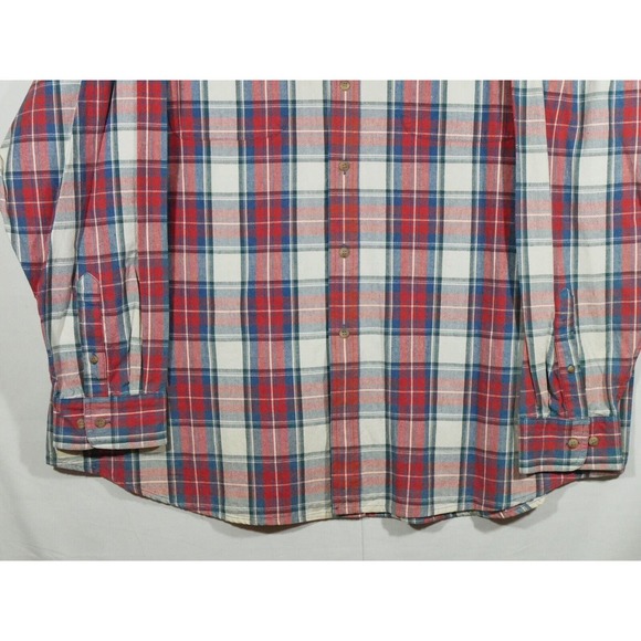 NWT VTG Apparel Workshop Indigo XXL Red Blue Plaid Button Down Shirt Long Sleeve - Picture 3 of 10